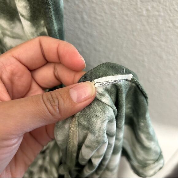 Sweaty Betty Take It Easy Tie Dye Moss Green Dress Size XSmall Drawstring Pocket - Picture 11 of 16